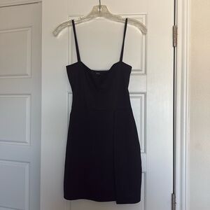 PrettyLittleThing Black V-neck Spaghetti Strap Mini Cocktail Dress Size 8